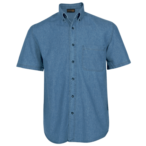 Denim Shirt Short Sleeve Mens - Simon Workwear