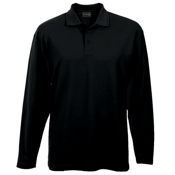 175g Pique Knit Long Sleeve Golfer Mens - Simon Workwear